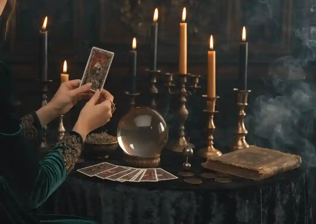 Мистический ритуал гадалки: отливка воском и расклад карт Таро