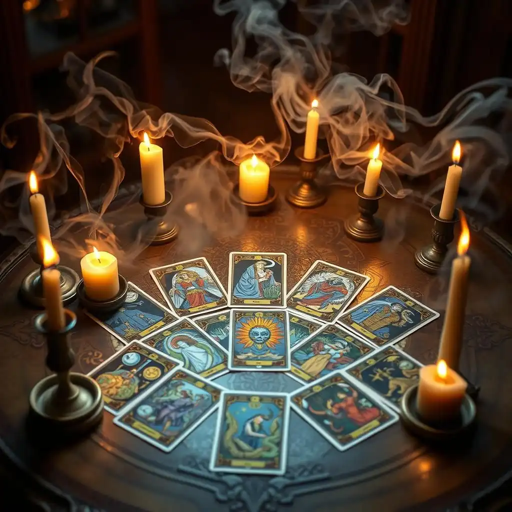 Мистический ритуал гадалки: отливка воском и расклад карт Таро